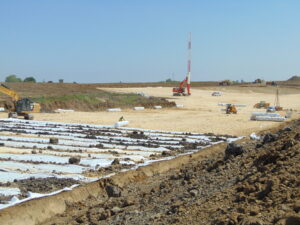Geosynthetic reinforced working platforms